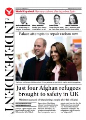 The Independent front page for 2 December 2022