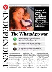 The Independent (UK) Newspaper Front Page for 2 March 2023