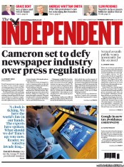 The Independent (UK) Newspaper Front Page for 2 May 2013