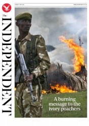 The Independent (UK) Newspaper Front Page for 2 May 2016