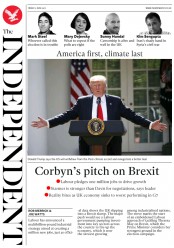 The Independent (UK) Newspaper Front Page for 2 June 2017