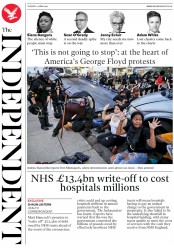 The Independent (UK) Newspaper Front Page for 2 June 2020