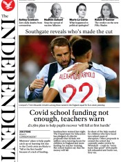 The Independent (UK) Newspaper Front Page for 2 June 2021