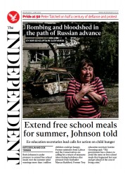 The Independent (UK) Newspaper Front Page for 2 June 2022