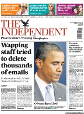 The Independent Newspaper Front Page (UK) for 2 August 2011