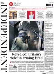 The Independent (UK) Newspaper Front Page for 2 August 2014
