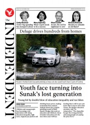 The Independent (UK) Newspaper Front Page for 30 October 2021