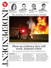 The Independent (UK) Newspaper Front Page for 30 November 2020