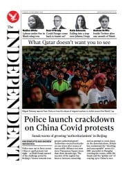 The Independent front page for 30 November 2022