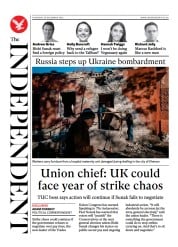 The Independent (UK) Newspaper Front Page for 30 December 2022