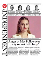 The Independent (UK) Newspaper Front Page for 30 January 2022