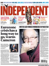 The Independent (UK) Newspaper Front Page for 30 April 2012