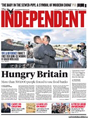 The Independent (UK) Newspaper Front Page for 30 May 2013