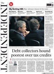 The Independent (UK) Newspaper Front Page for 30 May 2014