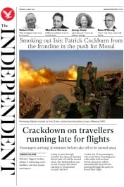 The Independent (UK) Newspaper Front Page for 30 May 2016
