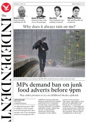 The Independent (UK) Newspaper Front Page for 30 May 2018