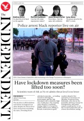 The Independent (UK) Newspaper Front Page for 30 May 2020