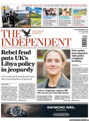 The Independent (UK) Newspaper Front Page for 30 July 2011