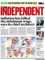 The Independent (UK) Newspaper Front Page for 30 July 2013