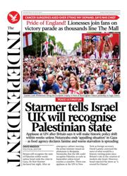 The Independent front page for 30 July 2025