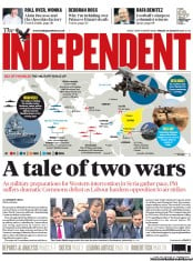 The Independent (UK) Newspaper Front Page for 30 August 2013