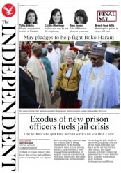 The Independent (UK) Newspaper Front Page for 30 August 2018
