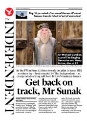 The Independent front page for 30 September 2023