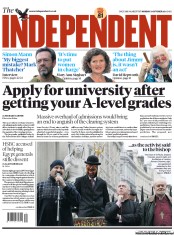 The Independent Newspaper Front Page (UK) for 31 October 2011