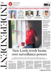 The Independent (UK) Newspaper Front Page for 31 October 2015