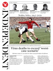 The Independent (UK) Newspaper Front Page for 31 October 2020