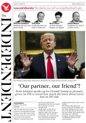 The Independent (UK) Newspaper Front Page for 31 January 2017
