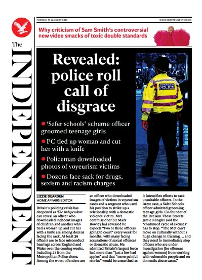 The Independent Newspaper Front Page (UK) for 31 January 2023