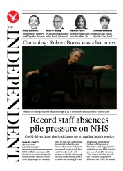 The Independent (UK) Newspaper Front Page for 31 July 2022