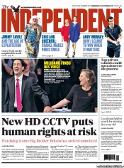 The Independent Newspaper Front Page (UK) for 3 October 2012