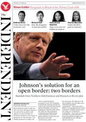 The Independent (UK) Newspaper Front Page for 3 October 2019
