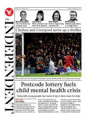 The Independent front page for 3 January 2022