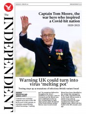 The Independent (UK) Newspaper Front Page for 3 February 2021