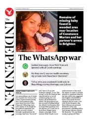 The Independent (UK) Newspaper Front Page for 3 March 2023