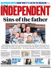 The Independent Newspaper Front Page (UK) for 3 April 2013