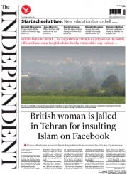 The Independent (UK) Newspaper Front Page for 3 April 2014