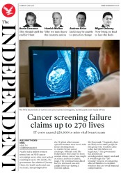 The Independent (UK) Newspaper Front Page for 3 May 2018