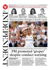 The Independent front page for 3 July 2022