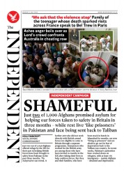 The Independent (UK) Newspaper Front Page for 3 July 2023