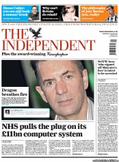 The Independent Newspaper Front Page (UK) for 3 August 2011
