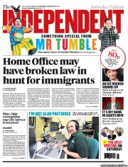 The Independent Newspaper Front Page (UK) for 3 August 2013