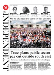 The Independent front page for 3 August 2022