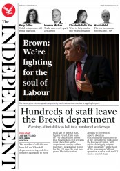 The Independent (UK) Newspaper Front Page for 3 September 2018