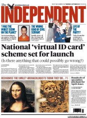 The Independent Newspaper Front Page (UK) for 4 October 2012