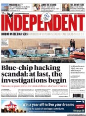 The Independent (UK) Newspaper Front Page for 4 October 2013