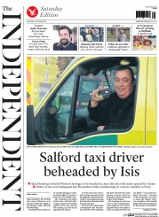 The Independent (UK) Newspaper Front Page for 4 October 2014